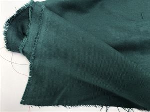 Beklædningsuld - twillvævet og i flaskegrøn